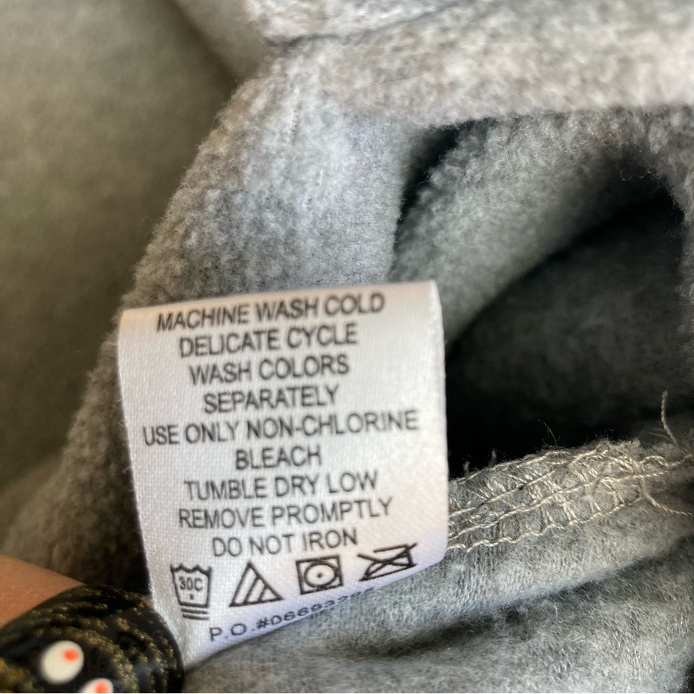 ellos Women's cowl neck fleece gray poncho, Sz 18/20 - Picture 12 of 17